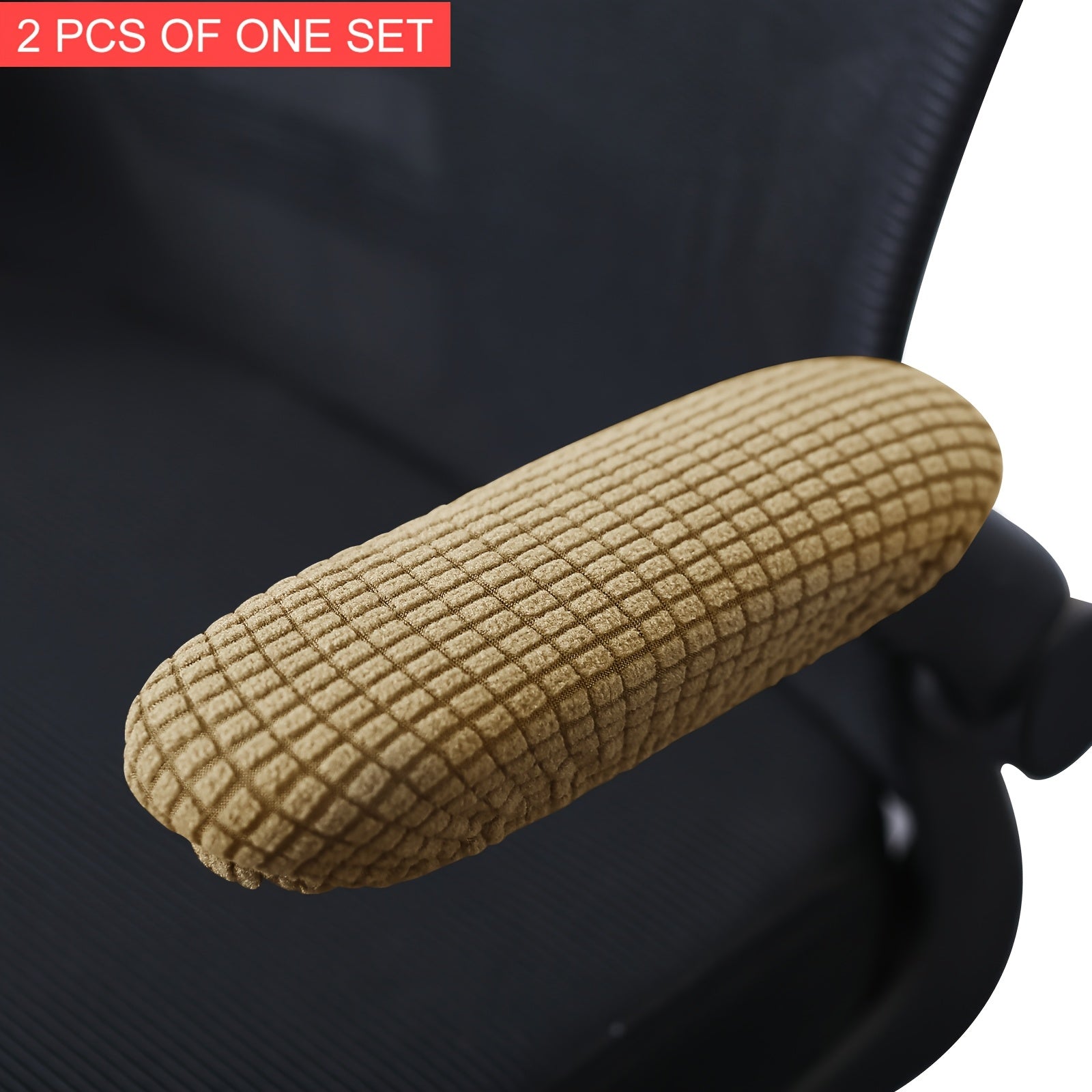2-Pack Stretchable Polar Fleece Armchair Slipcovers Elastic Band Machine Washable