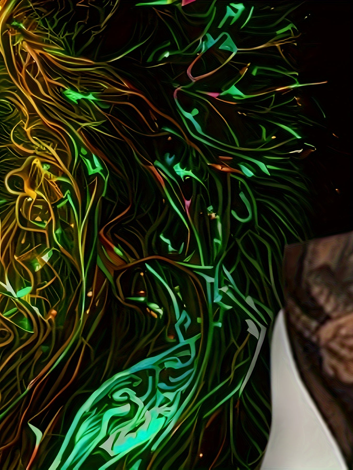 Мужская футболка с коротким рукавом и цифровым принтом льва, смесь полиэстера, повседневное лето, спорт