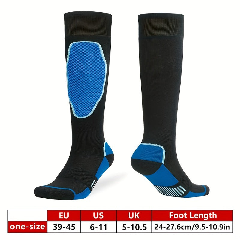 Men's Thickened Long Tube Motorcycle Socks Sports Sweat-Absorbent Warm