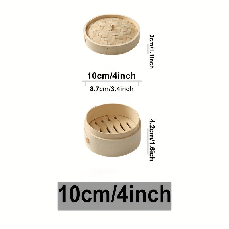 Лучший выбор! Набор из 2 мини-бамбуковых пароварок - ручная работа с заботой о качестве и безопасности. Меньший размер с разделенной решеткой для элегантности и эффективности.