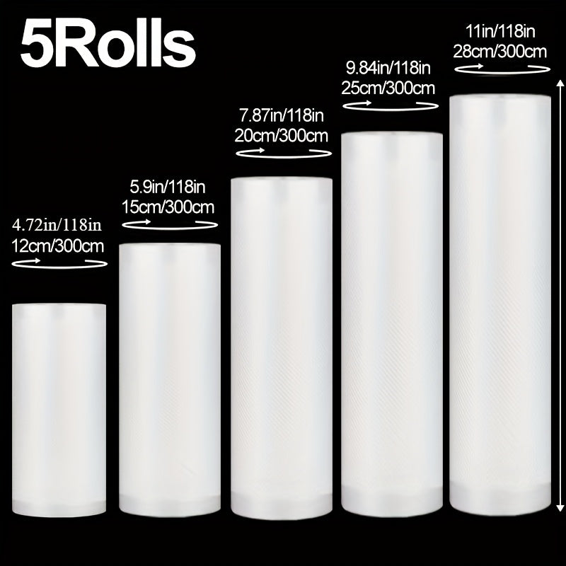 5-Donali Oziq-ovqat Havo chiqaruvchi Sumka To'plami PE+PA Materiali Oziq-ovqatni saqlash uchun