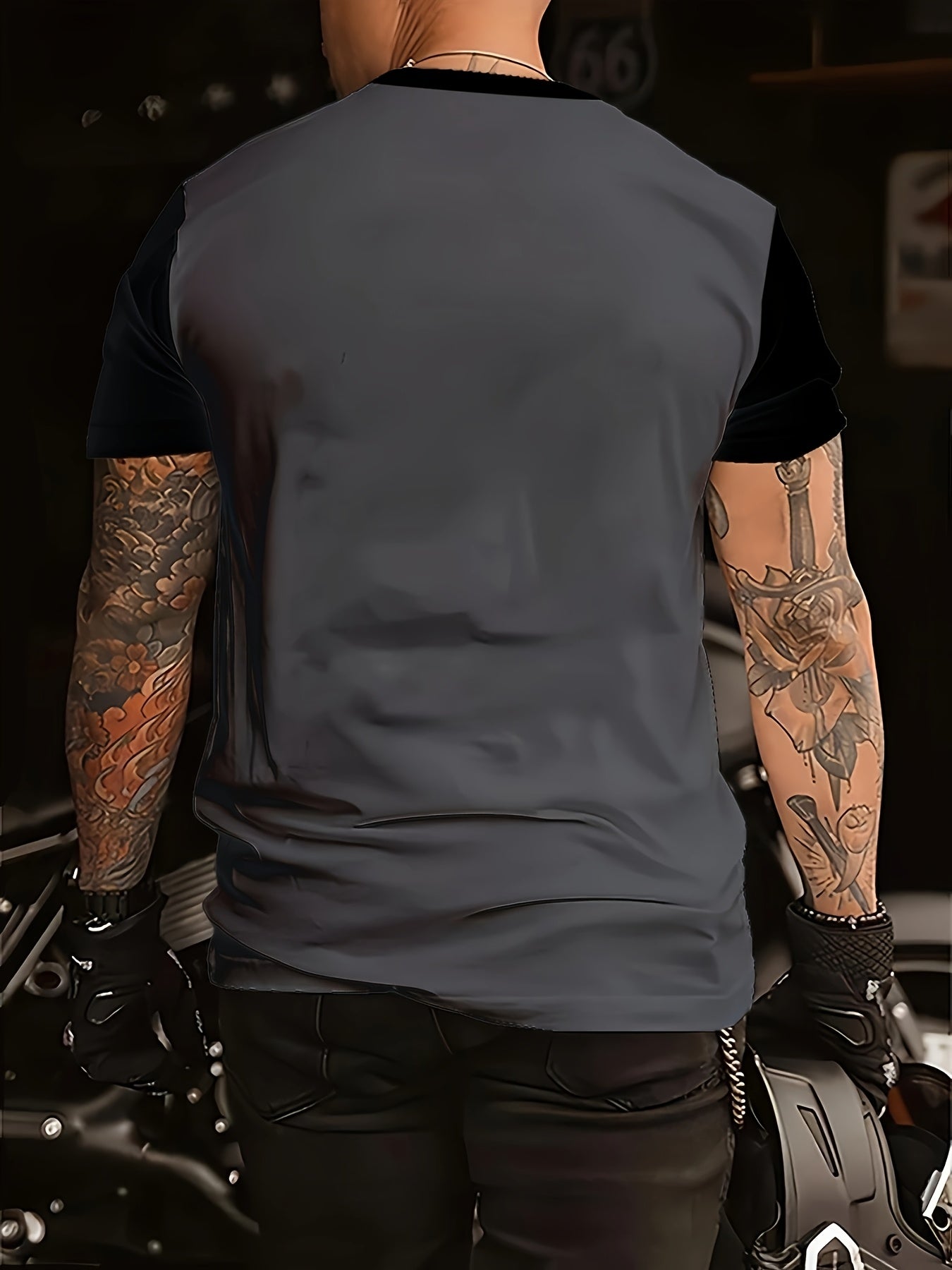 Men's Animal Print Quick-Dry Breathable Mesh Short Sleeve T-Shirt