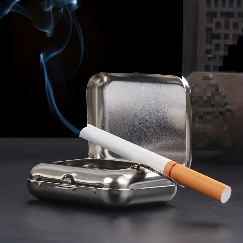 Mini Stainless Steel Ashtray Portable Small Outdoor Pocket Smoking Accessory