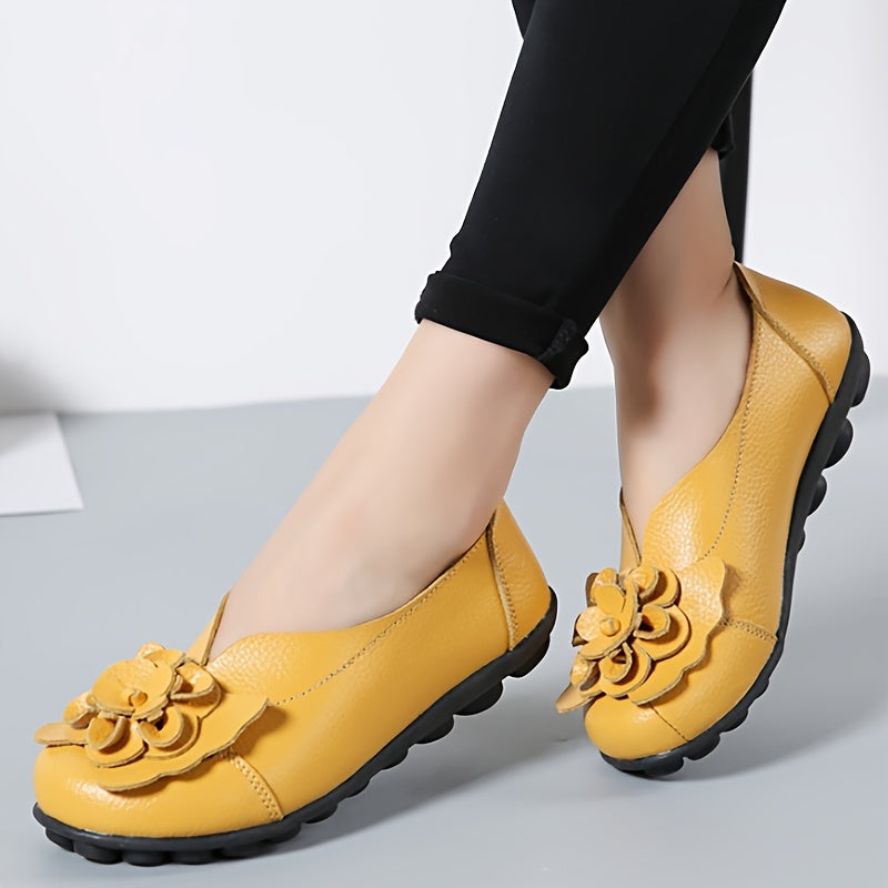 Women's Flat Shoes Solid Color Slip-On Casual Flats