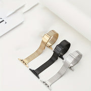 Women's Stainless Steel Mesh Watch Strap for iWatch 8/7/6/5/4/3/2/SE 38mm 40mm 42mm 49mm