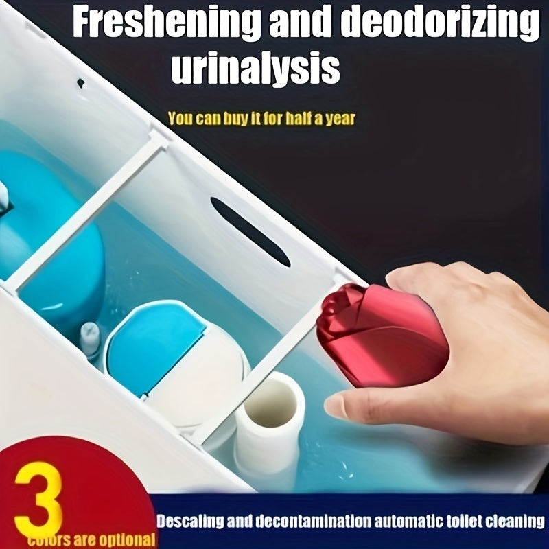 Flower-Shaped Toilet Bowl Cleaner with Deodorizing and Stain Removal