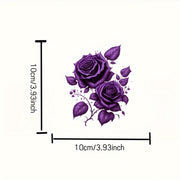 Binafsha gül avtomobil dekali ayollarga moʻljallangan PVC gullar bilan avtomobil korpusi, oynalar uchun stiker