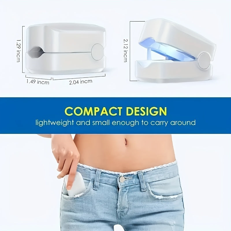 Portable LED Nail Lamp Rechargeable Battery Compact Blue Light for Home Travel