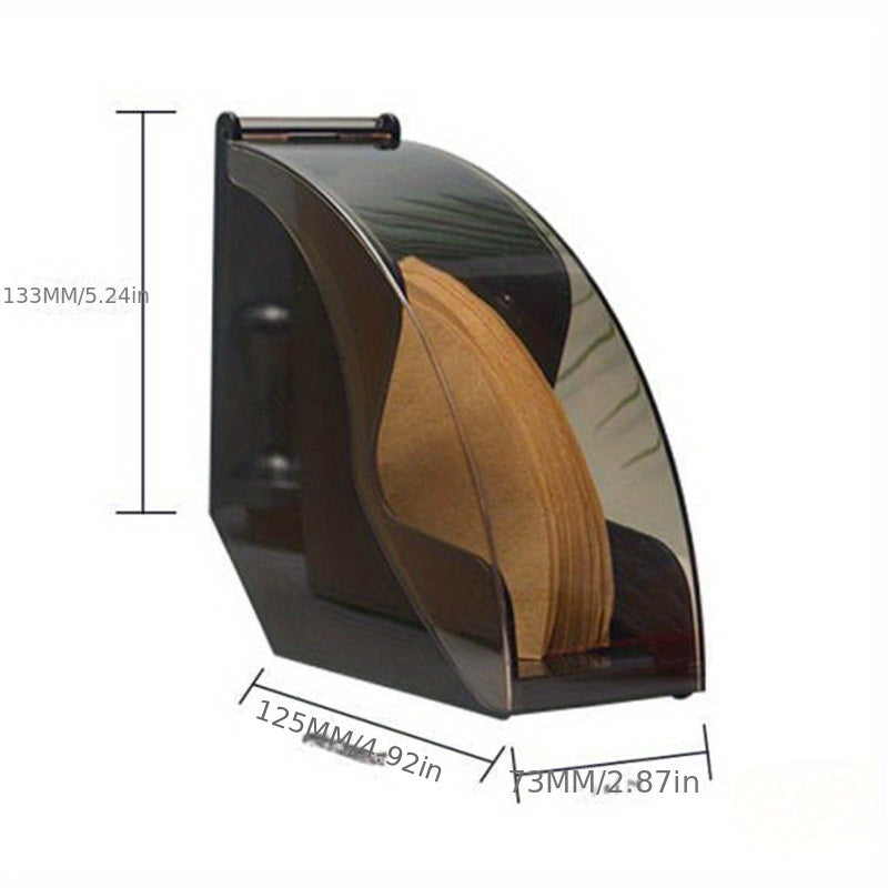 Akrilika Qahva Filtri Saqlash Qutisi Tozalashdan Himoyalangan Qahva Aksessuari