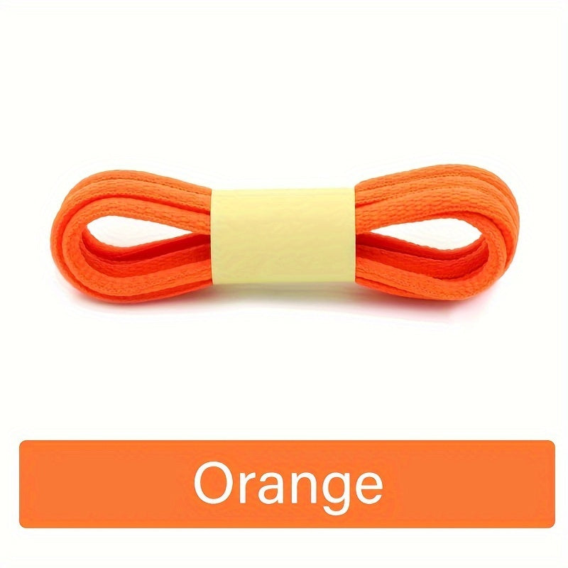 Unisex Polyester-Spandex Oval Shoelaces Solid Color Rainbow Accents