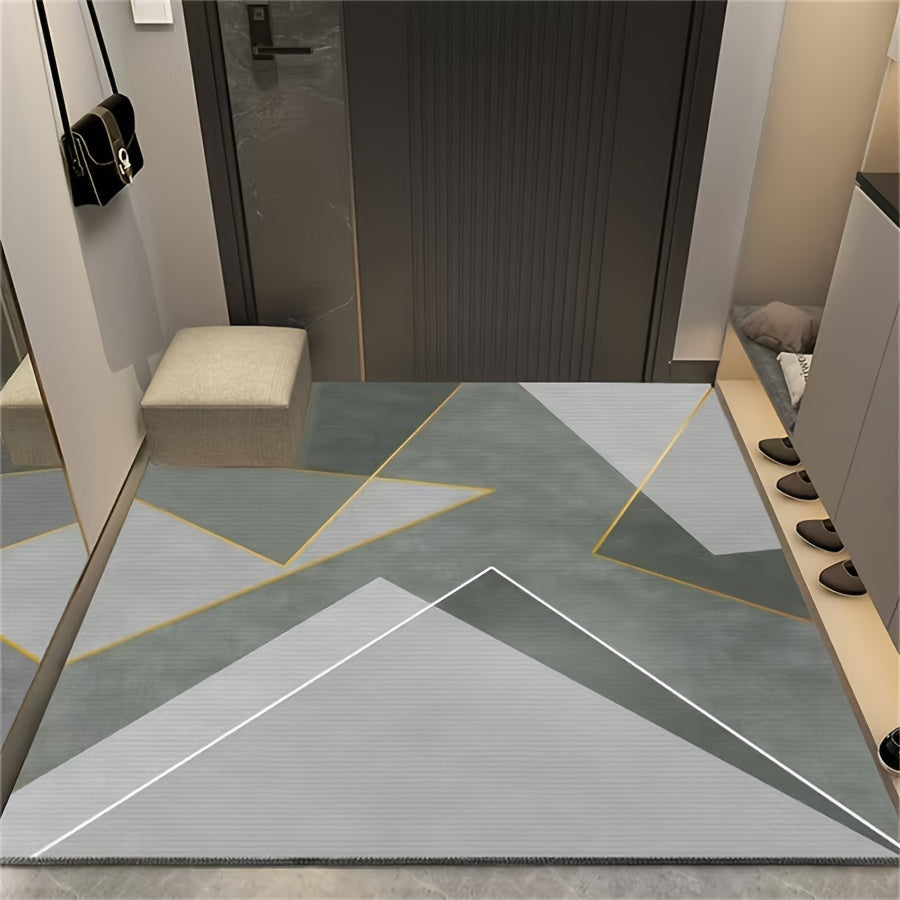 Mexanika bilan tayyorlangan eshik matosi, sirpanmaydigan, yuviladigan, Gingham naqshli, yashash xonasi uchun