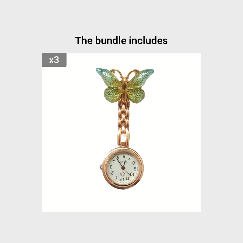 Nursing va talaba uchun chiroyli, quyon shaklidagi kvarts cho'ntak soati, klip va aniq ko'rsatkich bilan