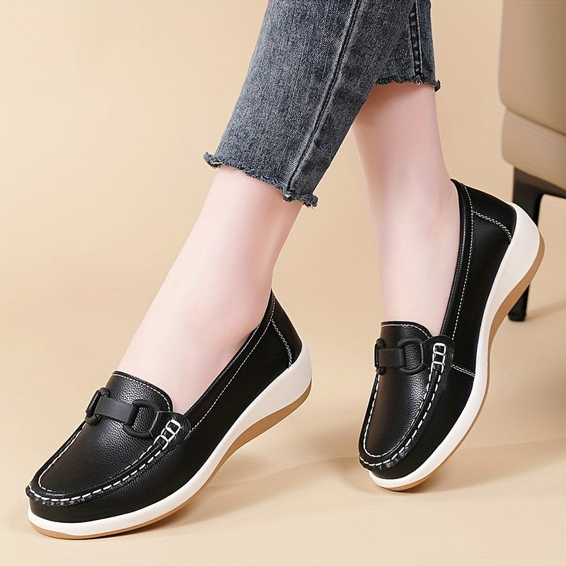 Дышащие женские лоферы повседневные легкие на slip-on для всех сезонов с толстой подошвой