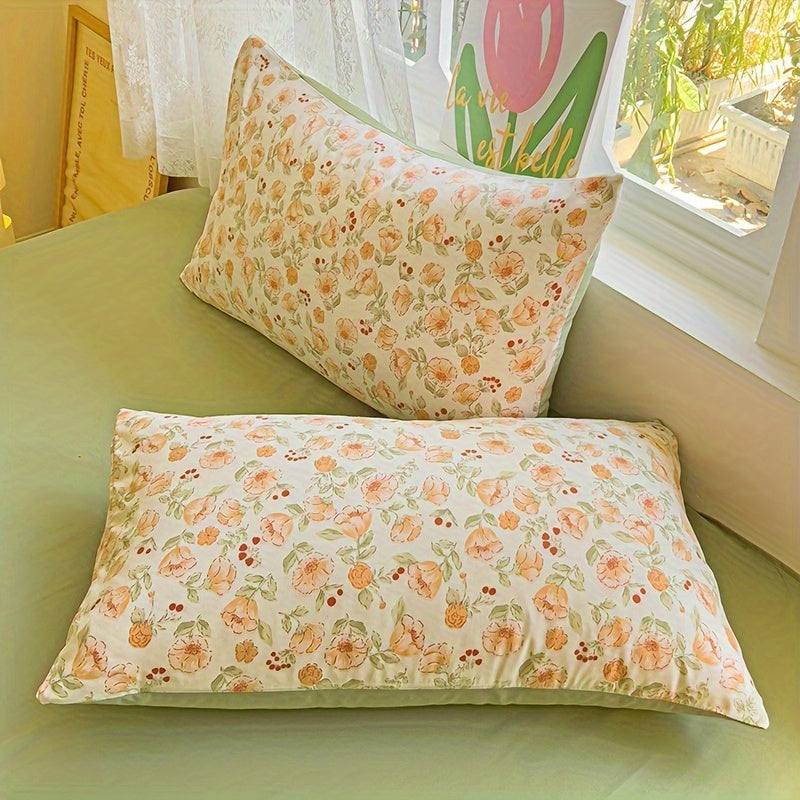 Small Floral Pillowcase Pack, Soft Washable Cotton, Comfortable Bedding
