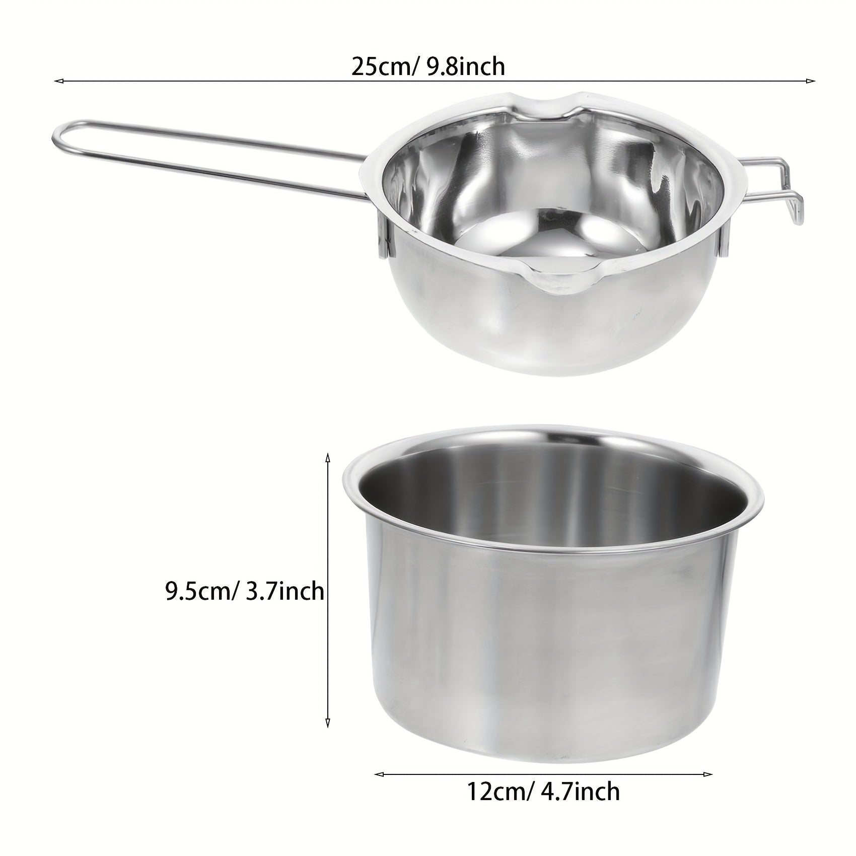 Stainless Steel Double Boiler Pot Set for Melting Chocolate Soap Candle Making