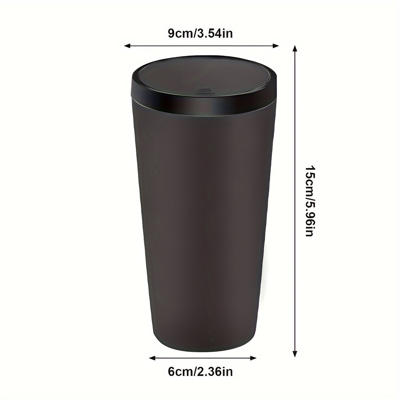 Mini Car Trash Can Waterproof ABS Compact Leakproof with Pop-Up Lid