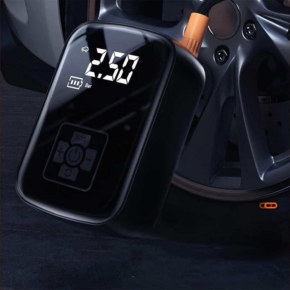 Компактный беспроводной воздушный компрессор для автомобильных шин и надувных мячей