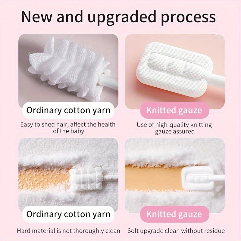 30-Pack Upgraded Tongue Cleaning Gauze for Kids Oral Care White Polyester