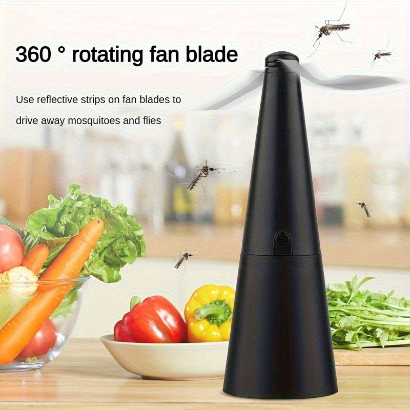 Ventilador portátil para exteriores para insectos voladores, alimentado por batería, desmontable