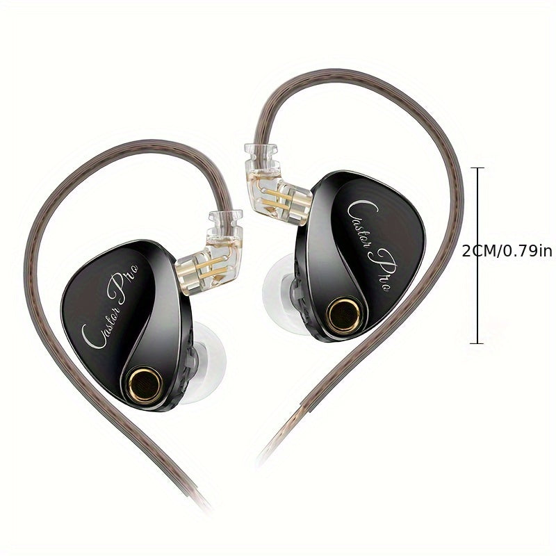 In-Ear Earphones with 2DD Dynamic Drivers Semi-Open-Back Call Control Detachable Cable Microphone for Cellphones