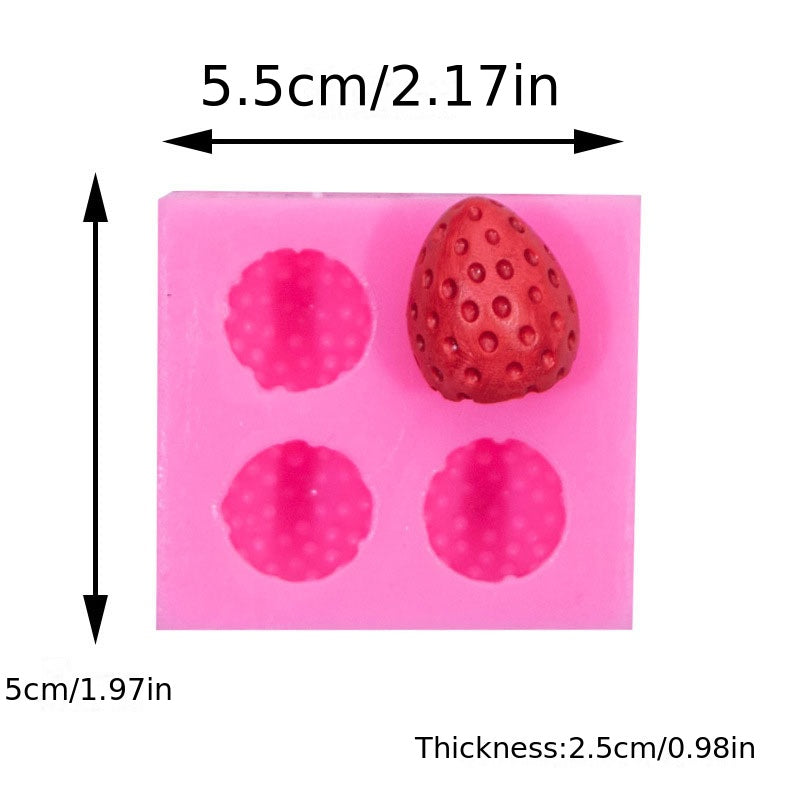 Silicone Mold for Cake Decorating and Crafting Strawberry Shape Food Grade Non-Stick