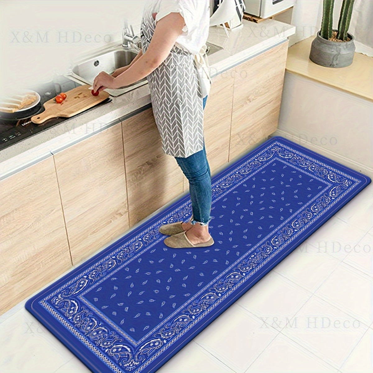 Waterproof Non-Slip Indoor Door Runner Rug for Kitchen and Home Use