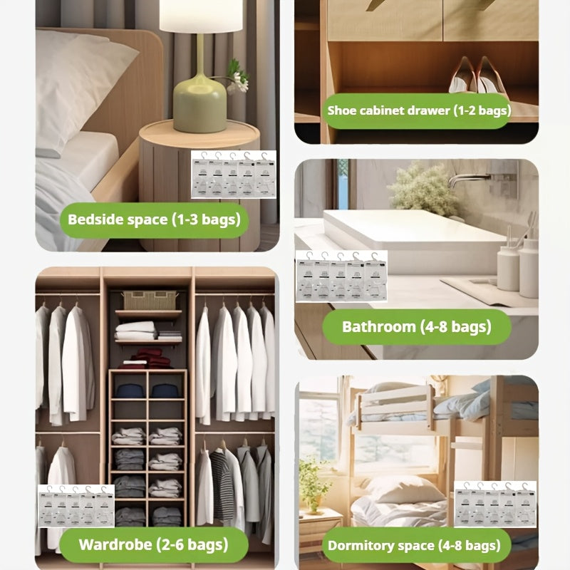 5-Pack 500ml Calcium Chloride Dehumidifier Bags for Wardrobe Closet Moisture Absorption