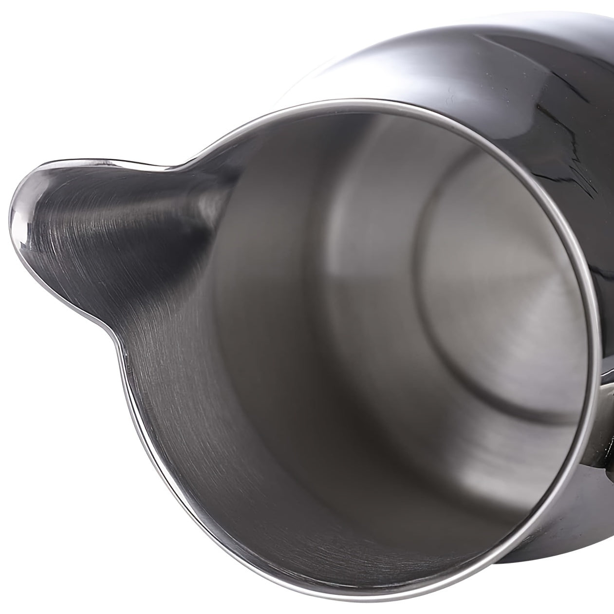 Stainless Steel Milk Frothing Pitcher with Pointed Mouth, Silver, Barista Art