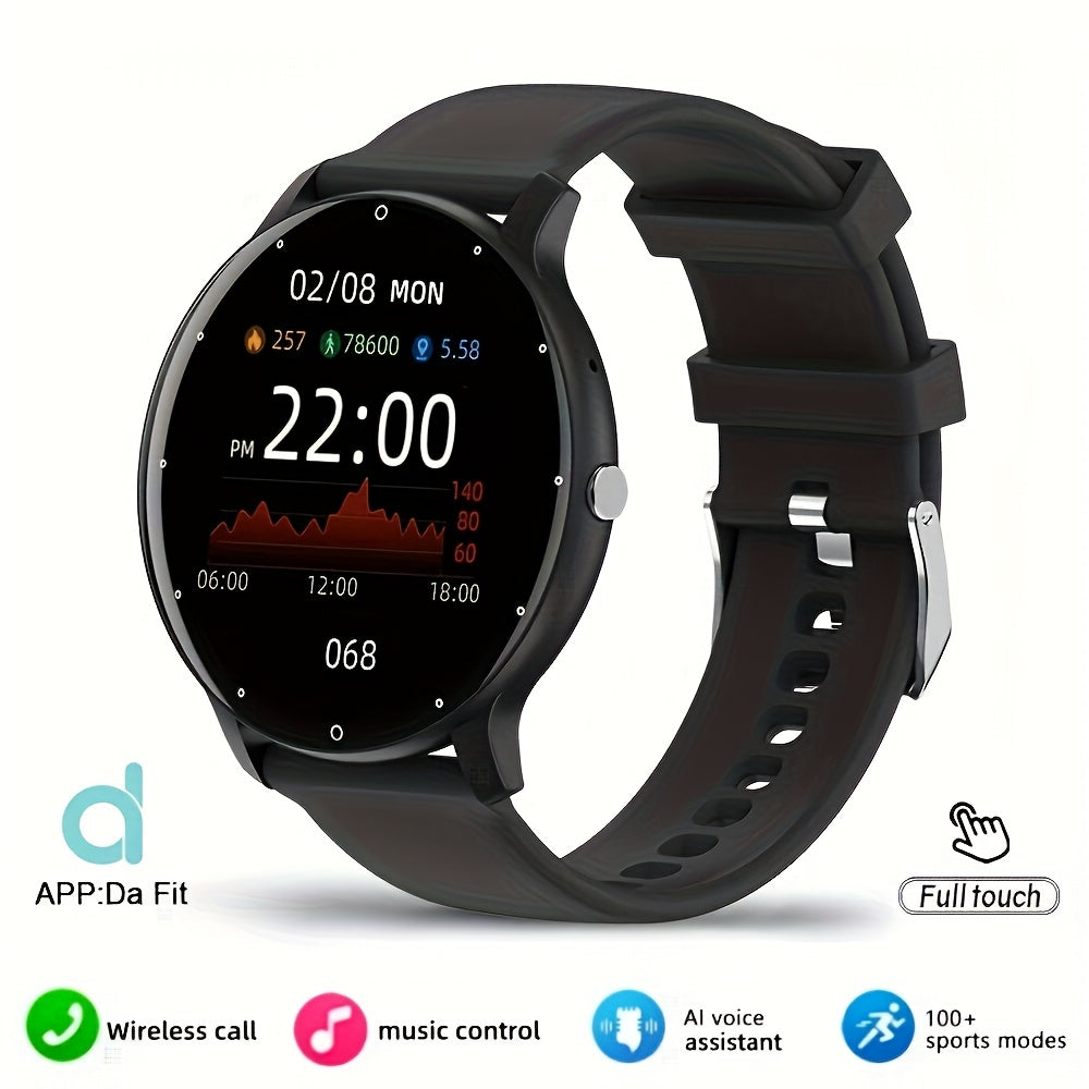 Smartwatch Wireless Calling AI Voice Sleep Calorie Tracking Sports Modes Silicone Strap