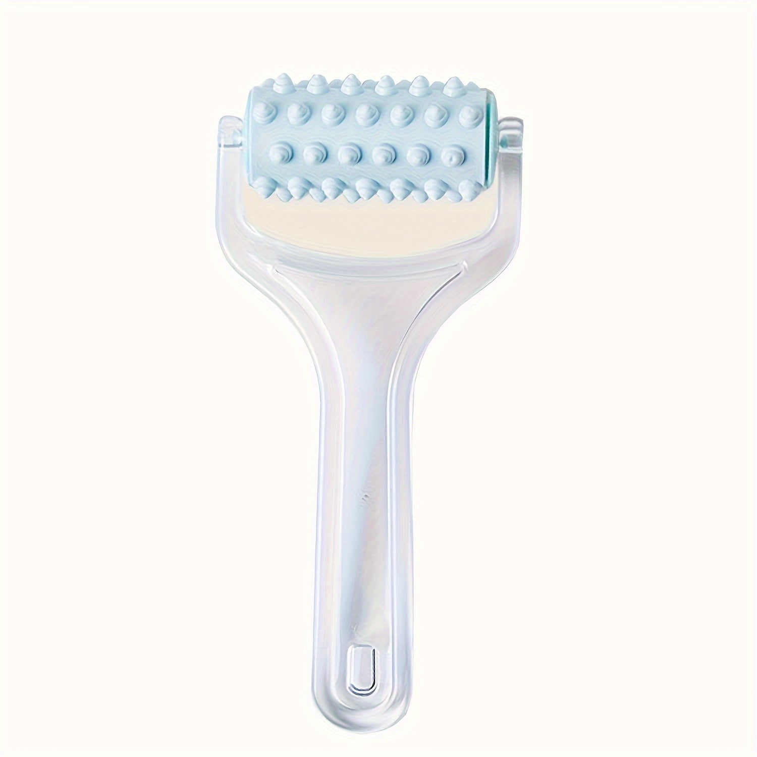 Qo'l bilan ishlatiladigan massaj roliki, qo'llar, oyoq mushaklari va meridianlarni bo'shashtirish uchun ko'k silikon to'plar bilan. Mustahkam PP materialidan tayyorlangan, ergonomik dizayni va qulay tutqichi bor.