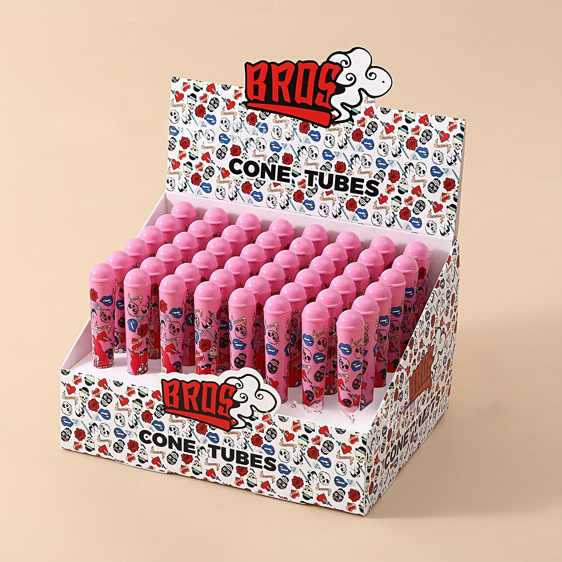 Herb Storage Tube 120mm Plastic Flip Top Cigar Cigarette Container