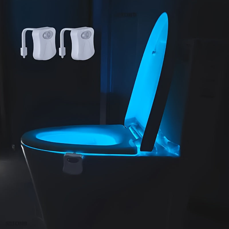 Toilet Night Light with 16 Colors Motion Sensor Energy Saving Easy to Install