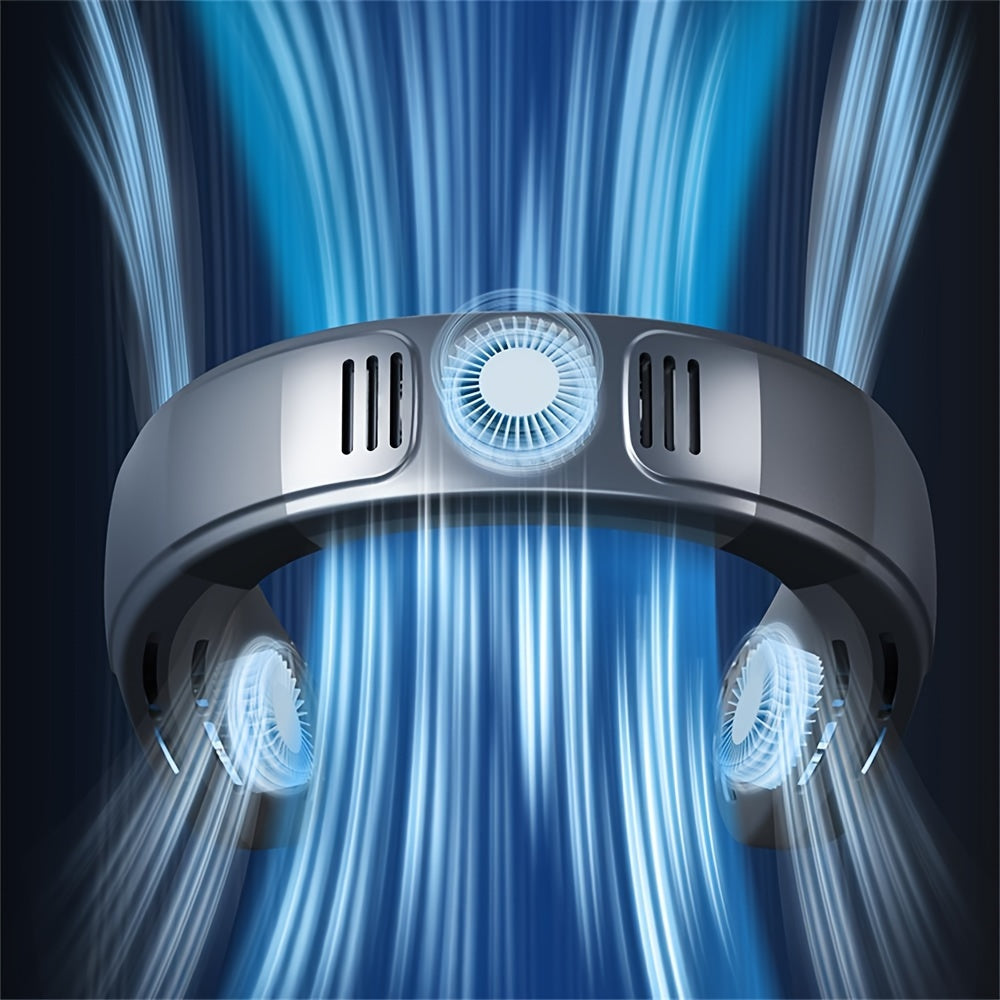 Mini Hanging Neck Fan Portable Wearable Halter Fan 4000mAh Cool Design