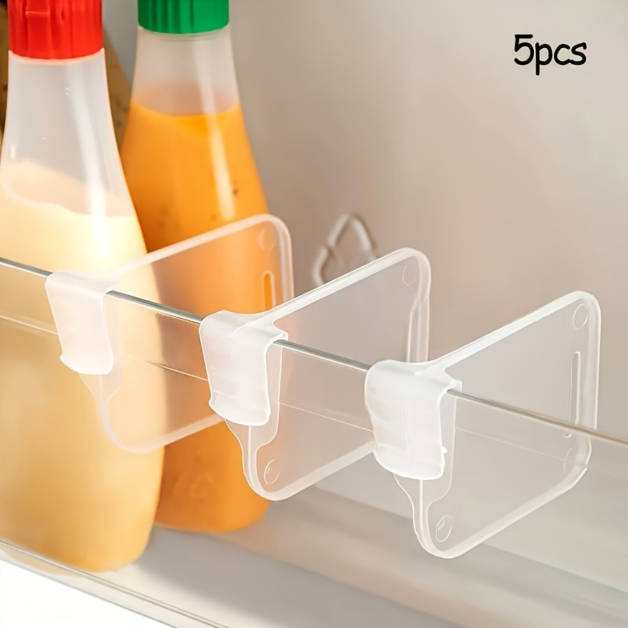 Juego de 5 separadores de plástico transparente para organizador de nevera para almacenamiento en la puerta lateral del frigorífico
