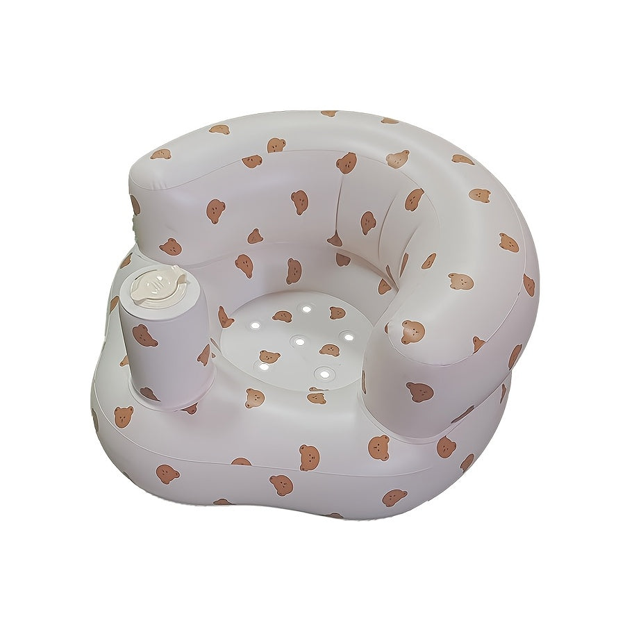 Inflatable Infant Seat for 3-36 Months with Built-In Air Pump and Back Support