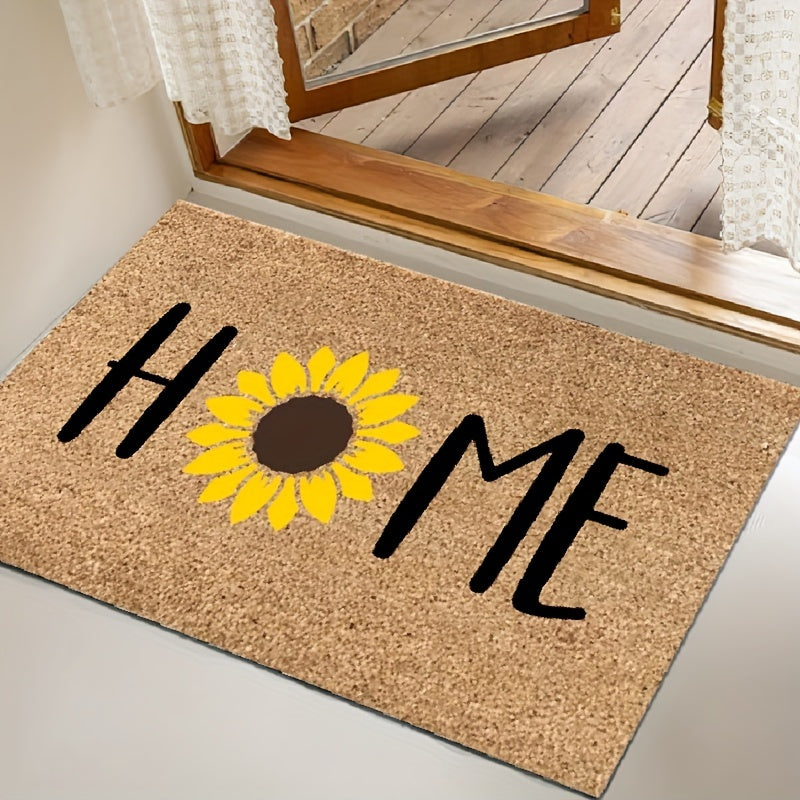 Vintage uslubidagi pol matosi, zamonaviy gullar va o'simliklar dizayni bilan - bardoshli, mashinada yuvish mumkin, yotoqxona, oshxona va kirish joyi bezaklari uchun.