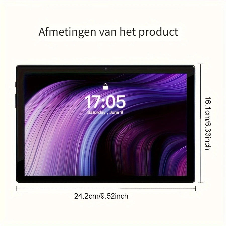 10.1-Inch Android 14 Tablet 12GB RAM 128GB ROM 2-in-1 with Keyboard Stylus