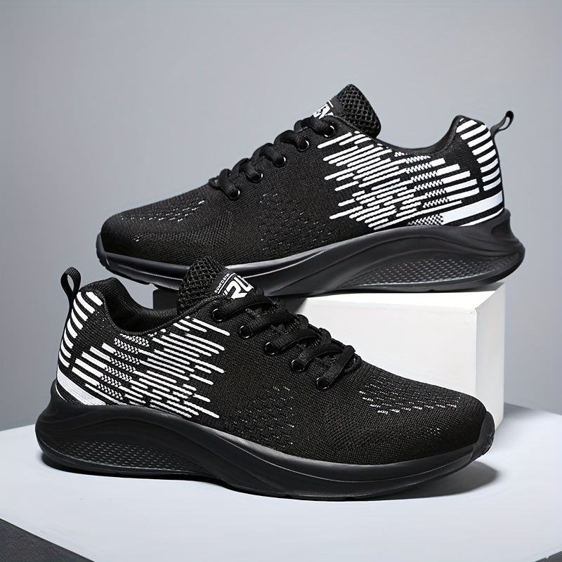 Erkaklar uchun nafas oladigan to'rli yugurish poyabzallari, engil shoelace dizayni, chiroyli sport uslubi, chiziqlar bilan, EVA taglik, va mato yuqori/qoplama/ichki. Odatdagi pronatsiya qo'llab-quvvatlashni ta'minlaydi, mos keladi.