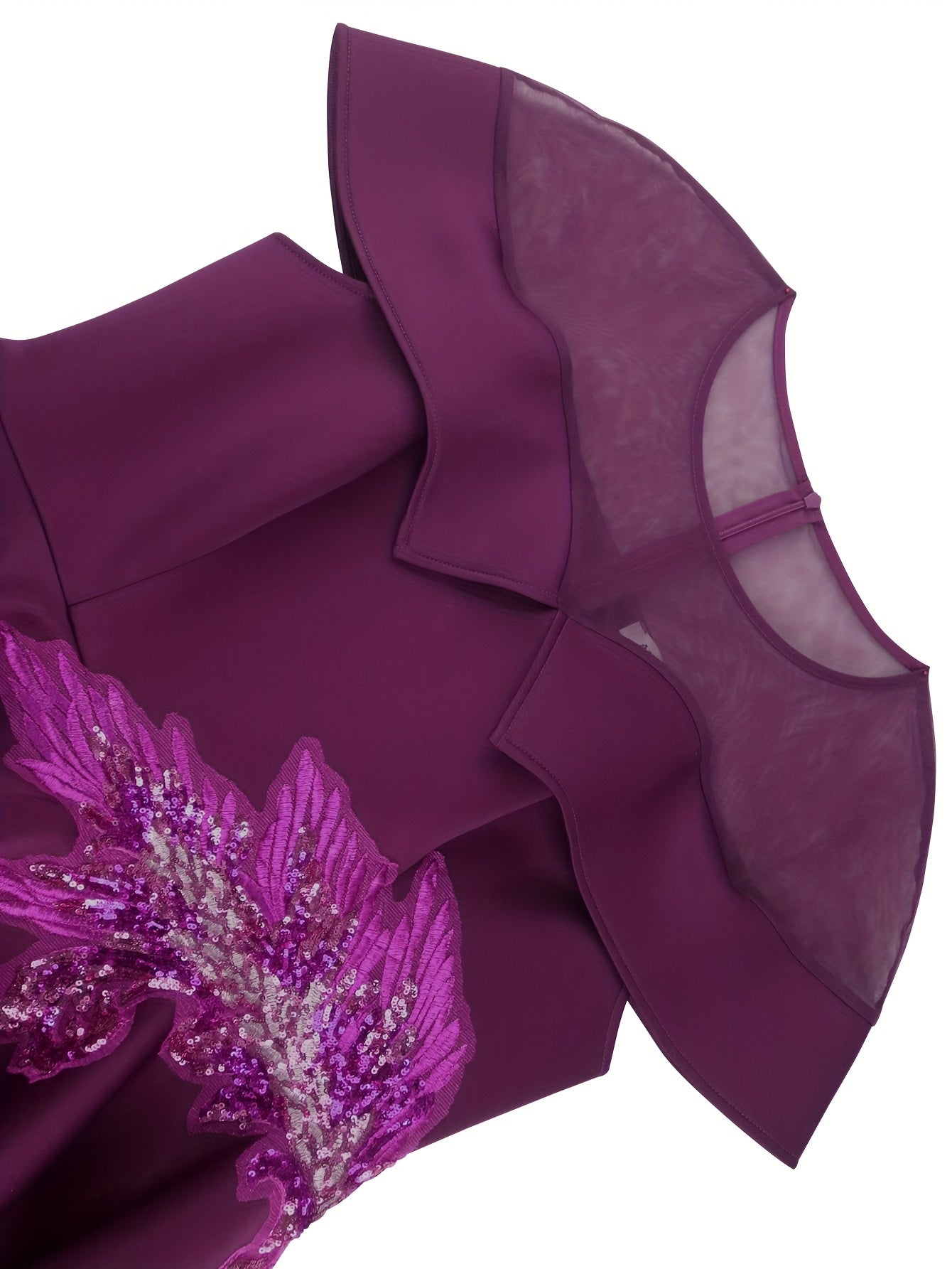 Plus Size Women's Sequin Bodycon Party Dress with Peplum Hem Summer Evening Gown