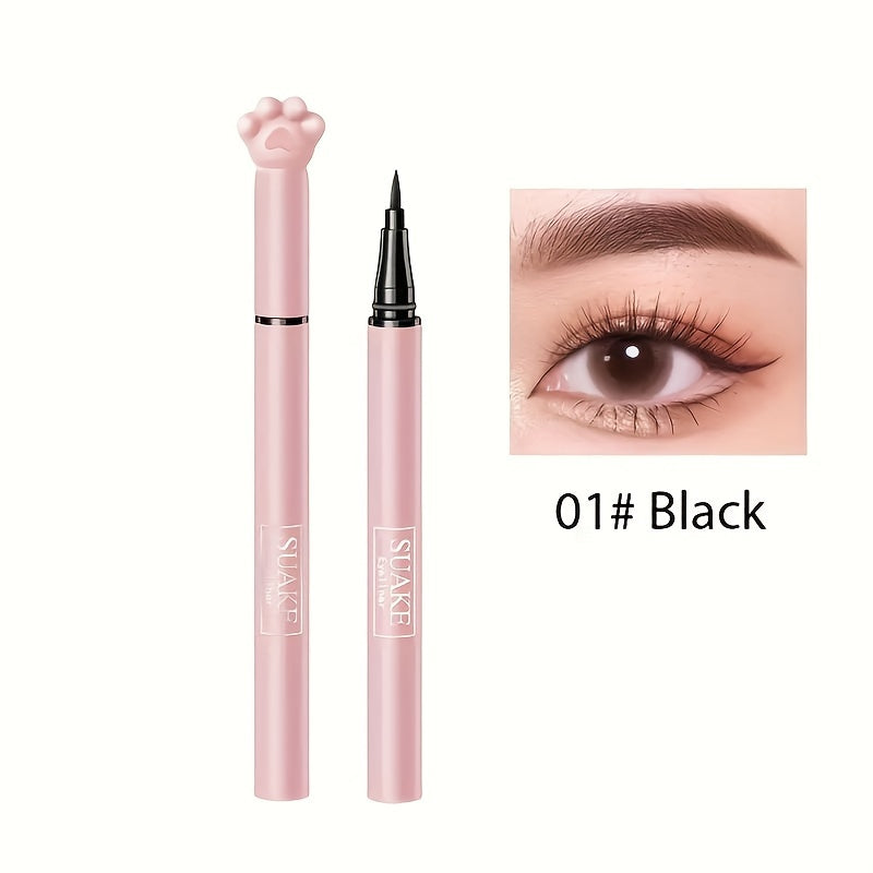 Delineador de ojos mate de punta ultra delgada a prueba de manchas, resistente al agua y de larga duración para mujer