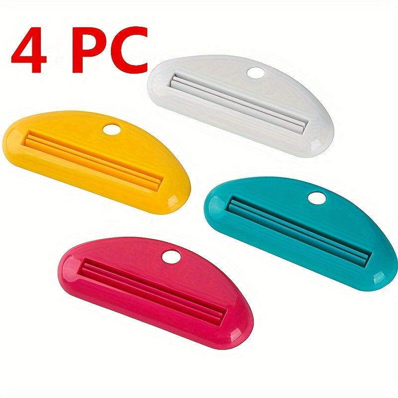 4Pcs plastik qo'lda tish pastasi dozatorlari hammomni tashkil qilish uchun