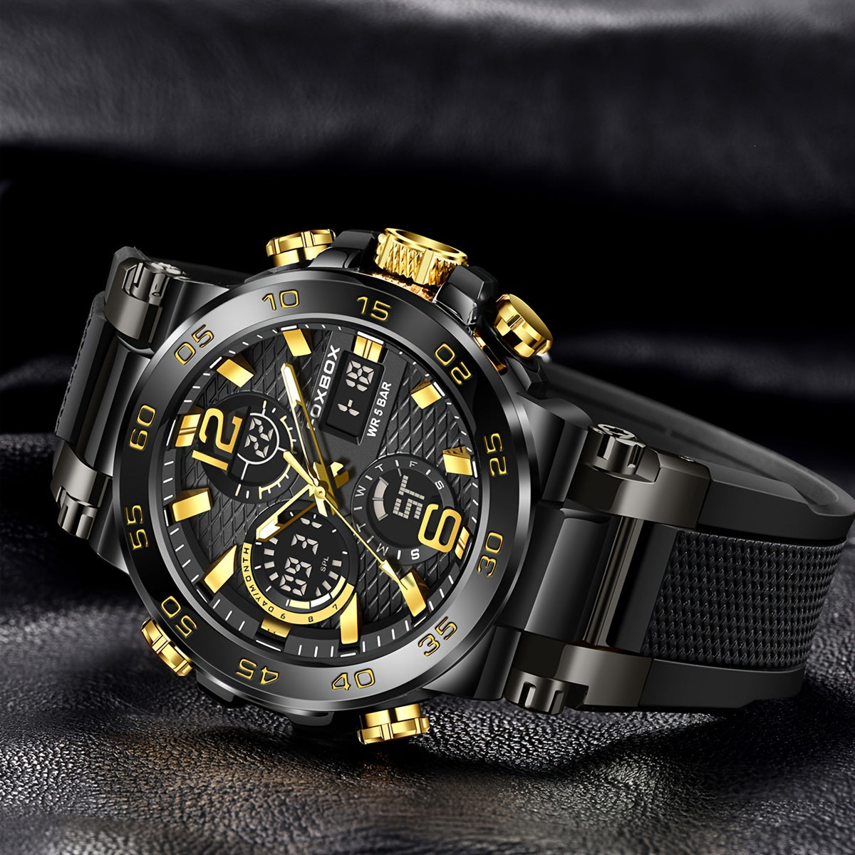 Men's Digital Sports Watch Waterproof 50M Luminous Silicone Wristband