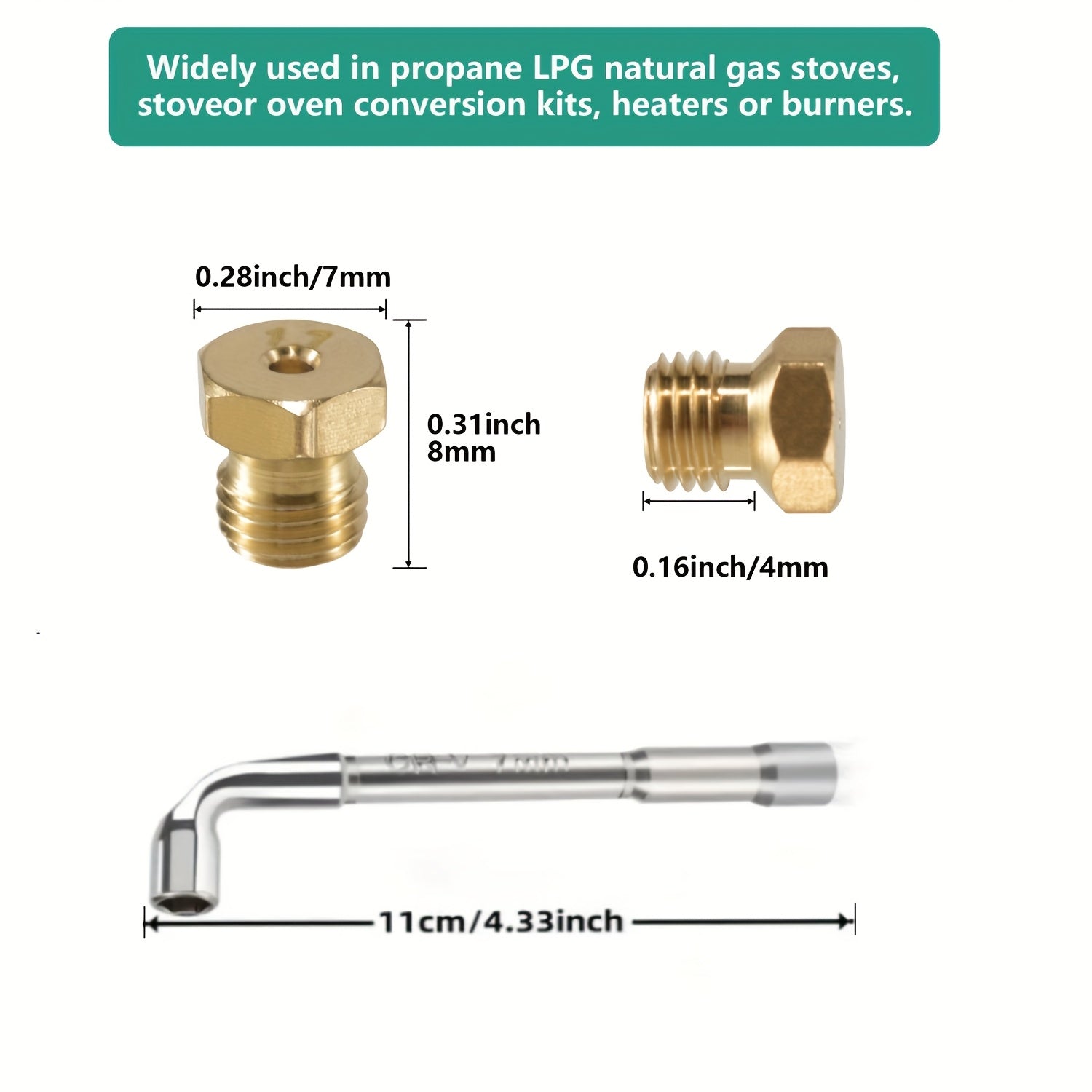 36 Piece Copper Gas Range Stove Oven Orifice Conversion Kit for Propane and Natural Gas