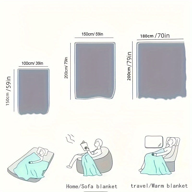 Soft Flannel Blanket for Couch Sofa Bed Camping Travel Cozy Gift