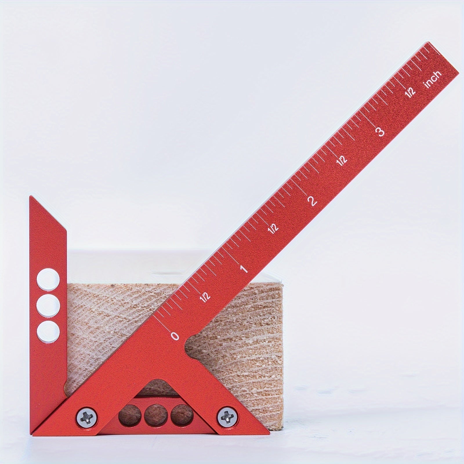 Escuadra de carpintería de aleación de aluminio, regla medidora de línea, marcador de ángulo, regla impermeable