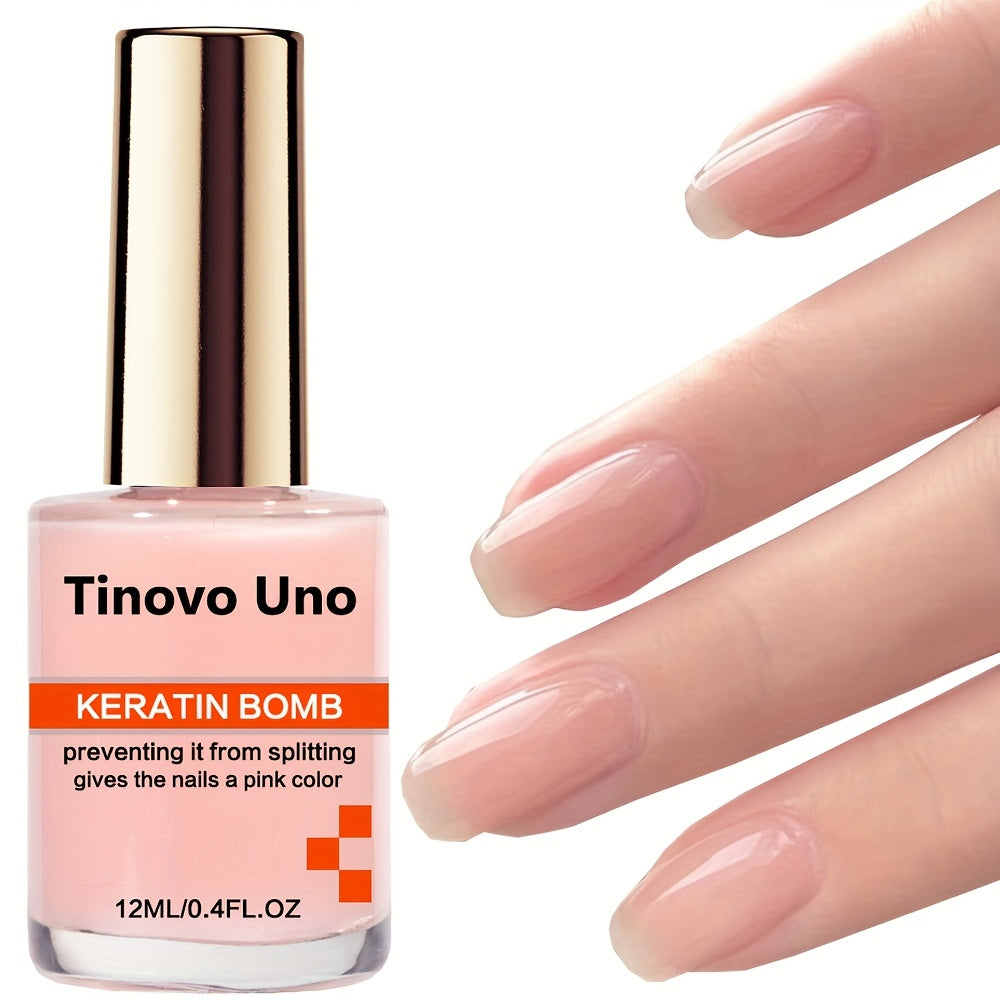 Розовый лак для ногтей с кератиновым бустером для здоровых ногтей Быстросохнущий, долговечный