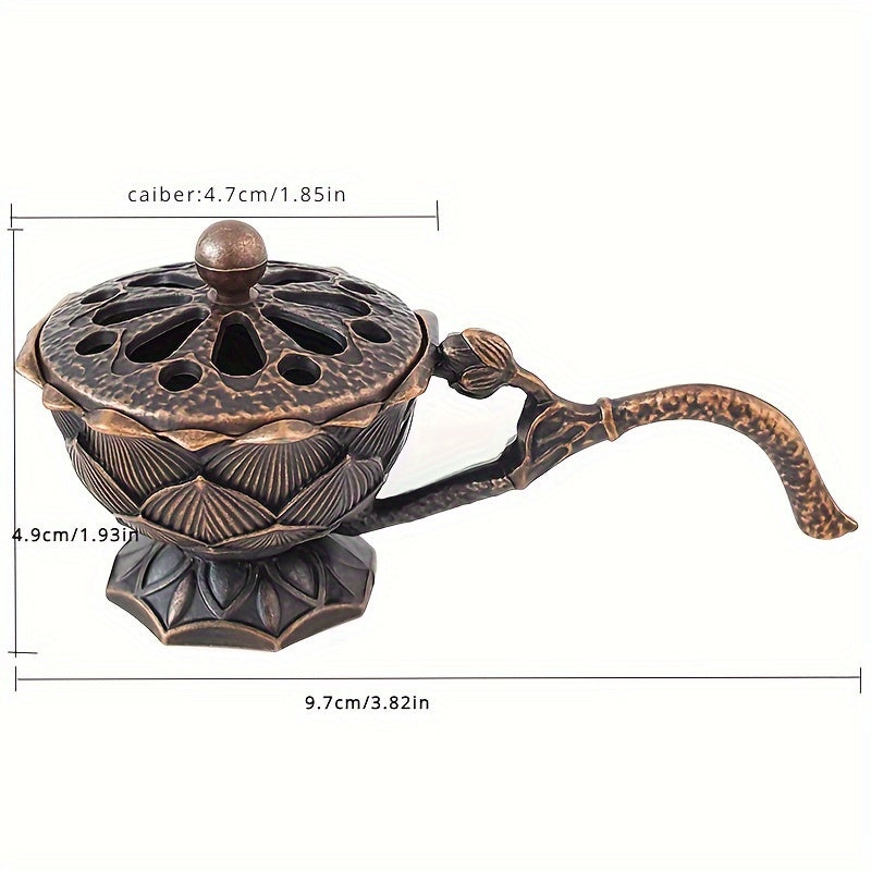 Ichki foydalanish uchun qopqoq bilan lotus shaklidagi tutun yoqish moslamasi, uy bezatish uchun yoki yoga studiyasida yoki yashash xonasida Rojdestvo sovg'asi sifatida mukammal.