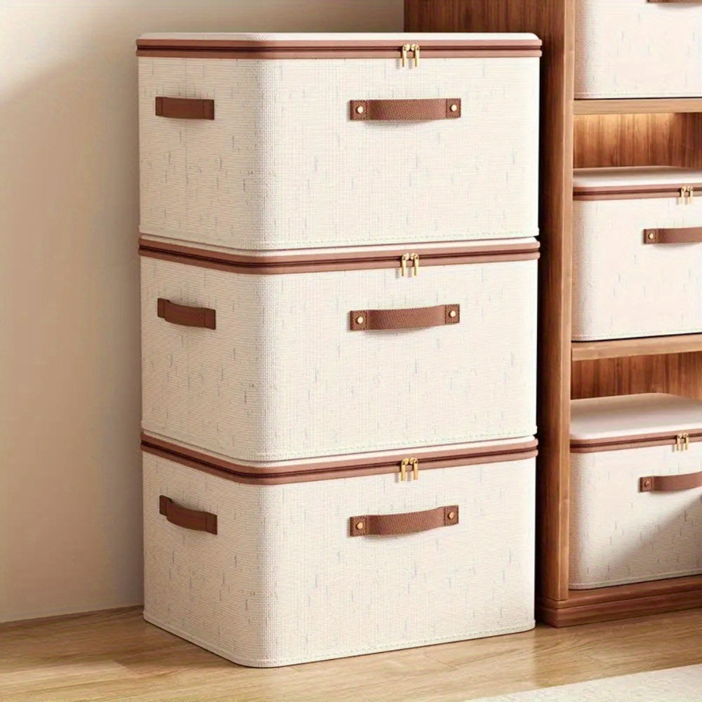 Foldable Storage Box for Dormitory Clothes and Quilt Organizer Dustproof Space Saving