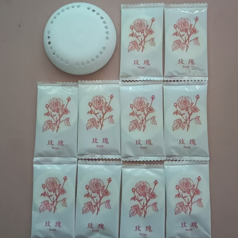 Long-Lasting Aromatherapy Air Freshener Refills 10-Pack with Case Solid Odor Eliminator Tablets Balm Scent