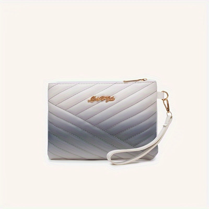 Bolso de mano de PU bordado para mujer con gran capacidad para uso casual o nocturno